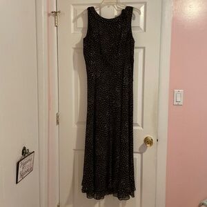 Polka Dot Chocolate Brown Maxi Dress